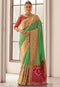 Silk Engagement Saree with Weaving Zari Broad Border work for Festival Saree