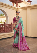 Audacious Banarasi Pure Soft Silk Pink Color Jacquard Saree for Wedding wear