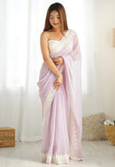 Embellished embroidery georgette Threadwork saree for Function Wear