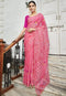 Party Style Embroidered And Stone Work Charismatic Organza Saree Classic Saree