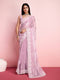 Dainty pink Colored Soft Silk Jacquard printed Saree