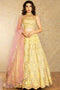 Yellow Color Shine Lengha choli For Women