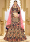 Glowing Blue Color Taffeta Silk Lehenga Choli