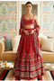 Red Nylon Silk Embroidered Silk Lehenga Choli Bridal