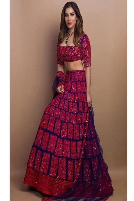 Silk Multi Layered Lehenga With Embroidery Blouse