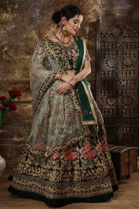 Unique Tapeta Silk Designer Pure Net Lehenga