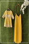 Yellow color Designer Party Wear Lattest Design For online dress set TDS3007