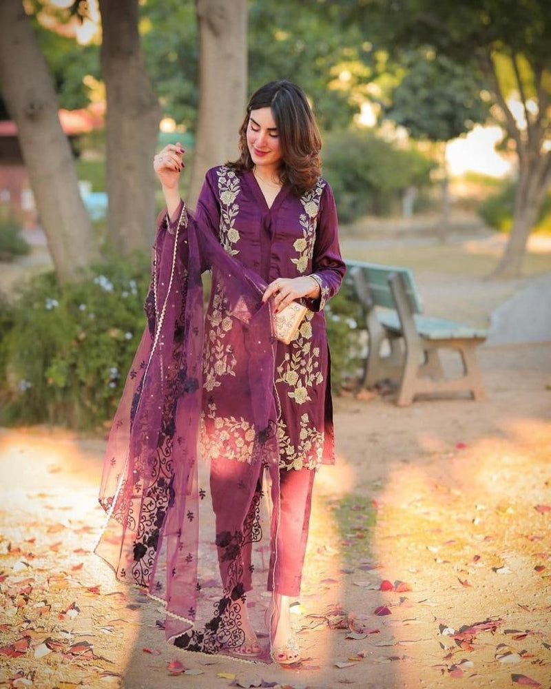 Treading Purple Color Designer Salwar Suits Dress