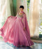 Designer Light Pink Color Anarkali Flared Gorgette Gown