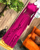 Dark Maroon Lowest Price Online Gown