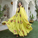 Floral Printed Latest Low Rtae Designer Work Gown