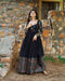 Heavy Silk Black Flared Gown Collection Designs