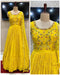 Stylish Dark Yellow Color Heavy Designer Embrodiery Work Gown