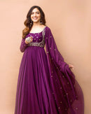 Purple Color Heavy Designer Palatial Salwar Kameez