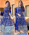 Royal Blue Color Designer Work Gown For Engagement