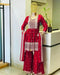 Pure Georgette Silk Red Color Salwar Kameez Designs