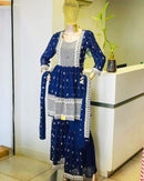 Royal Blue Color Heavy Salwar Suits For Ladies