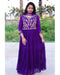 Royal Purple Color Anarkali Designer Shining Gown