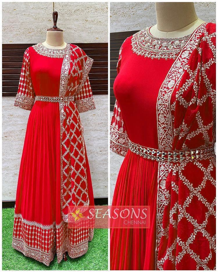 Red Color Stylish Designer Gown For Women