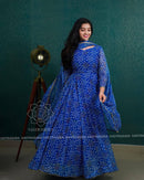 Embroidery Latest Designer Blue Color Badhani Designs Gown