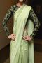 Light Green Color Satin Silk Plain Saree With Blouse Piece Pice SY 6326