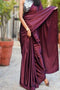 Designer Ethnic Satin Silk Fancy Dark Maroon Saree SY 5927