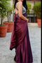 Wine Color One piece Satin Designer Plain Saree SY 6339