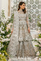 Royal Lehenga Frock Grey Bridal Dress Pakistani