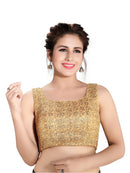 Gold Net Readymade Saree Blouse