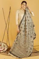 Madhubani Handpainted Pure Handwoven Tussar Silk Dupatta