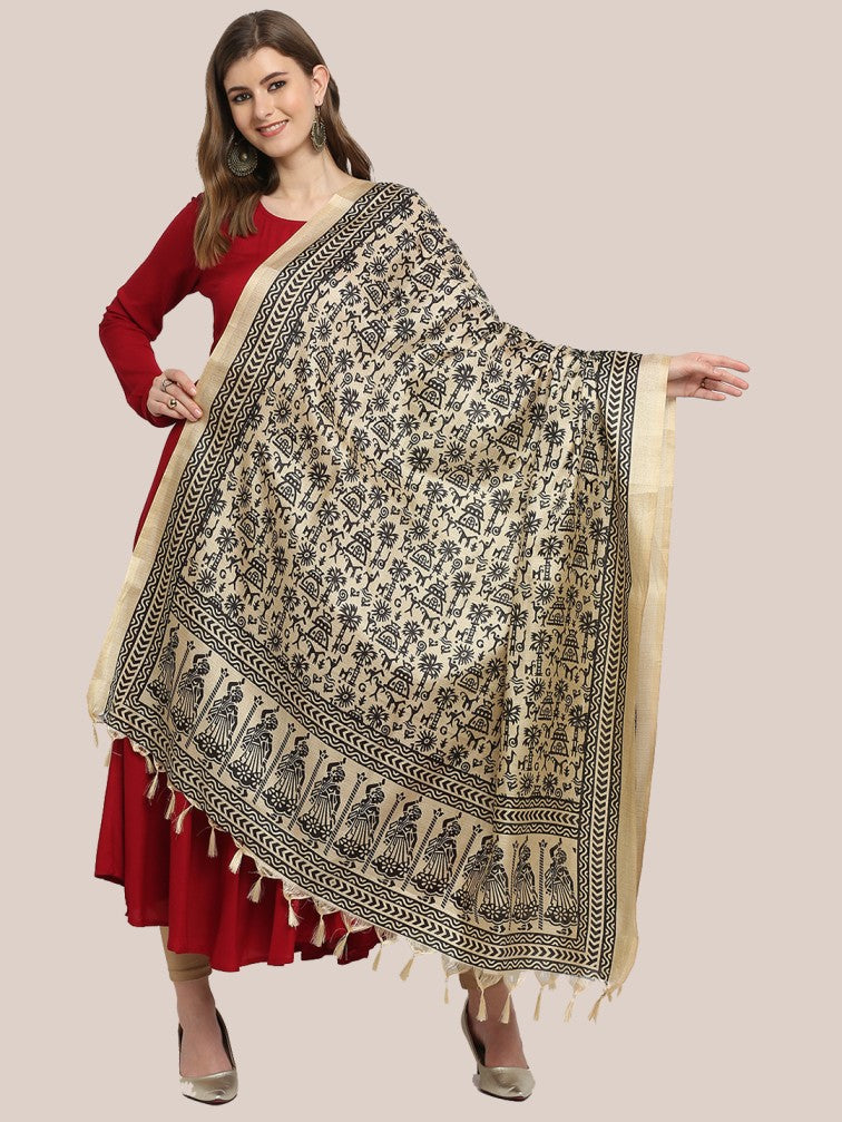 Multi Colored Cotton Digital Printed Dupatta