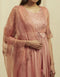 Peach colored Organza Dupatta