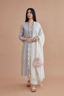 Off White Silk Chanderi Dupatta