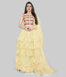 Exclusive Yellow Ruffle Lehenga Choli For Girls